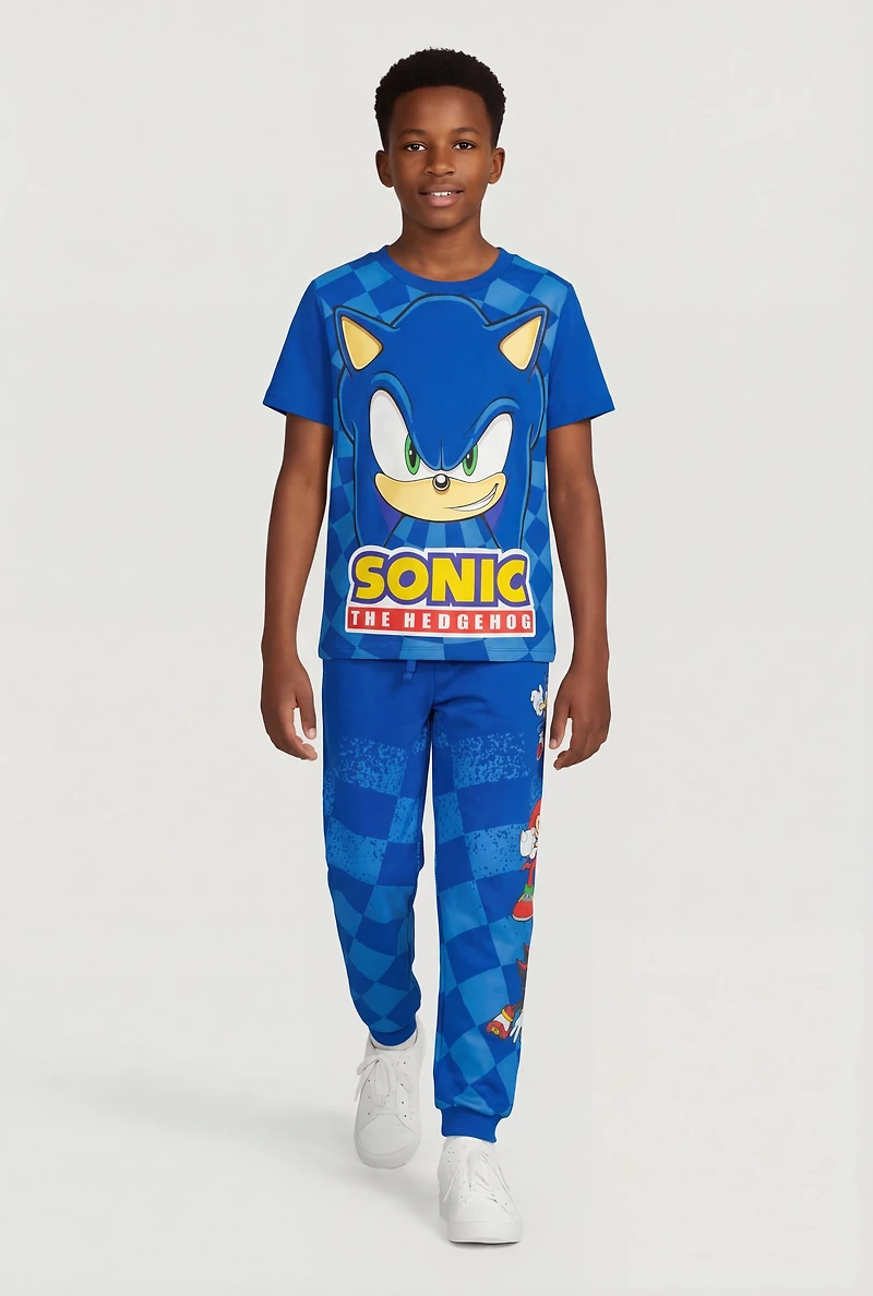 Boys Sonic the Hedgehog Graphic Tee and Sweatpants Set