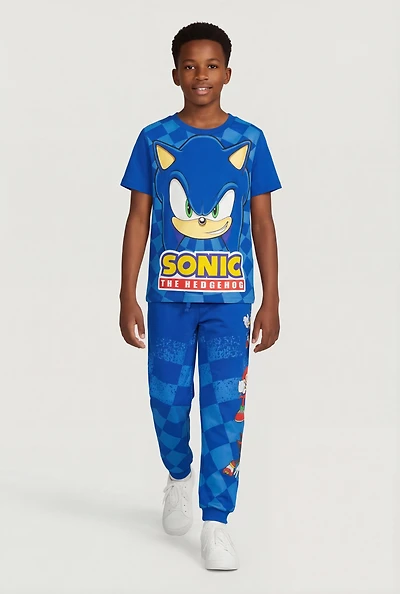 Boys Sonic the Hedgehog Graphic Tee and Sweatpants Set