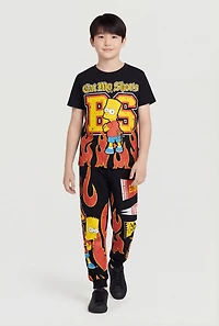Boys Bart Simpson Eat My Shorts Tee and Joggers