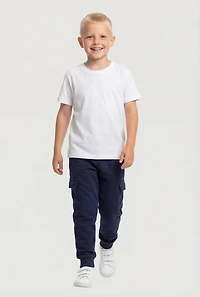Little Boys Cargo Pocket Fleece Joggers