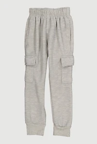 Little Boys Cargo Pocket Marled Fleece Joggers