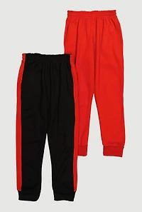 Boys Side Stripe Joggers 2 Pack