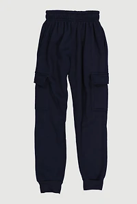 Boys Solid Cargo Joggers