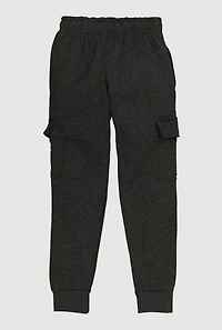 Boys Mid Rise Fleece Lined Cargo Joggers