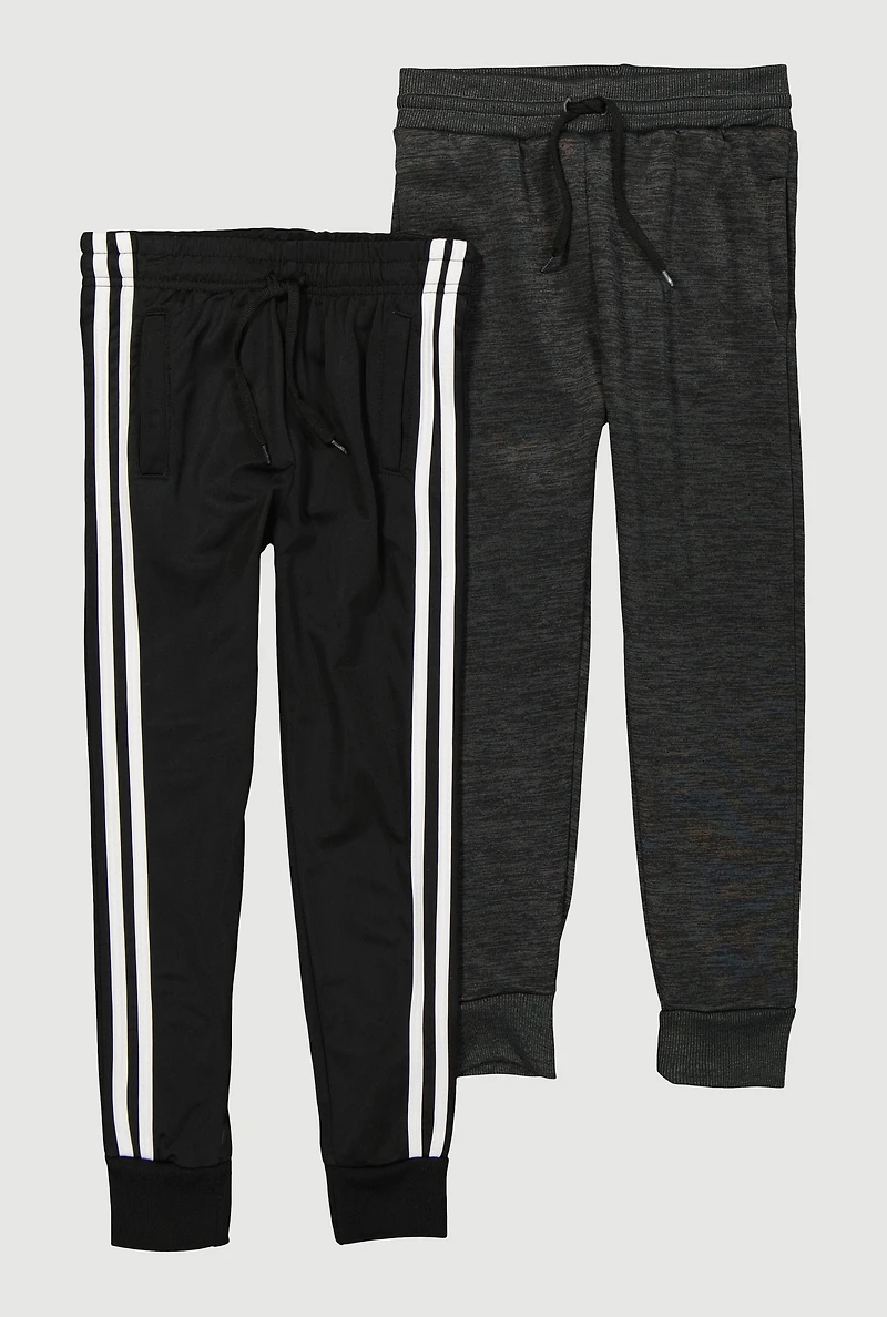 Boys Varsity Stripe Joggers 2 Pack, Multi, Size 14-16