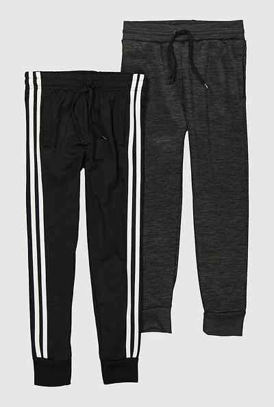 Boys Varsity Stripe Joggers 2 Pack, Multi, Size 14-16
