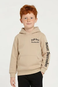 Little Boys Fight Hard Never Surrender Graphic Hoodie