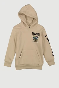 Little Boys Feel Good Graphic Pullover Hoodie, Beige, Size 6