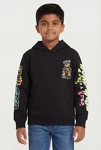 Little Boys Good Vibes Worldwide Graphic Hoodie