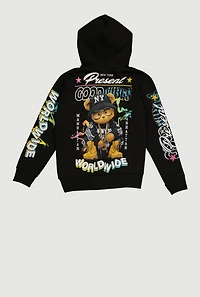 Little Boys Good Vibes Worldwide Graphic Hoodie