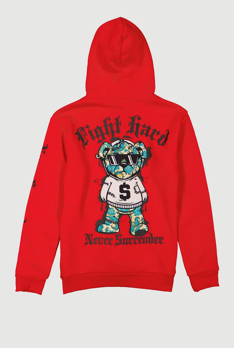 Boys Fight Hard Never Surrender Graphic Hoodie