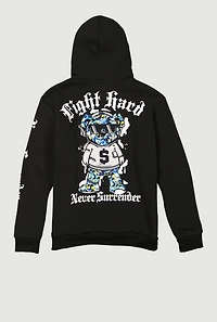 Boys Fight Hard Graphic Pullover Hoodie