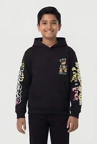 Boys Good Vibes Worldwide NY Bear Graphic Hoodie