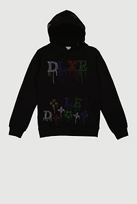 Boys Rhinestone DLXE Paint Splatter Hoodie