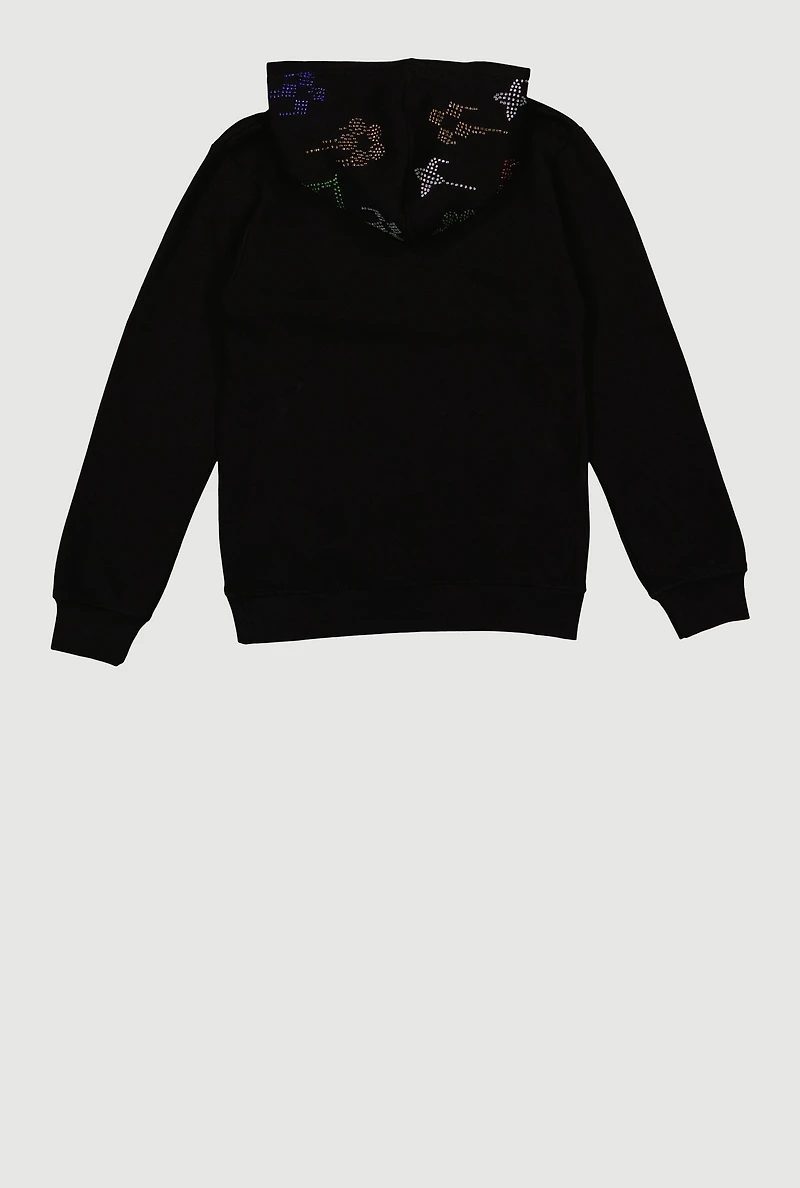 Boys Rhinestone DLXE Paint Splatter Hoodie