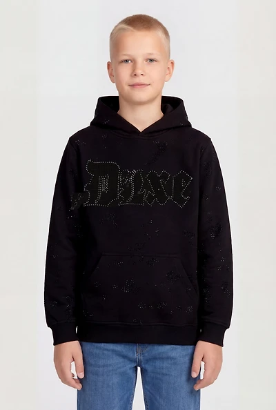 Boys Rhinestone DLXE Graphic Hoodie