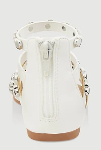 Toddler Girls Heart Studded Gladiator Sandals