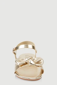 Womens Girls Bow Knot Band Buckle Strap Sandals,