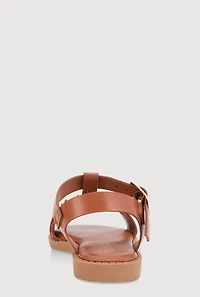 Womens Toddler Girls Chain Detail Buckle Strap Sandals,