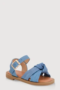 Toddler Girls Twist Knot Band Buckle Strap Sandals