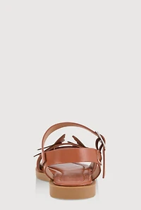 Womens Toddler Girls Glitter Butterfly Buckle Strap Sandals, 6