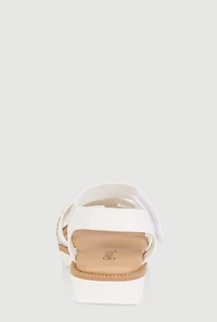 Toddler Girls Rhinestone Detail H Band Sandals