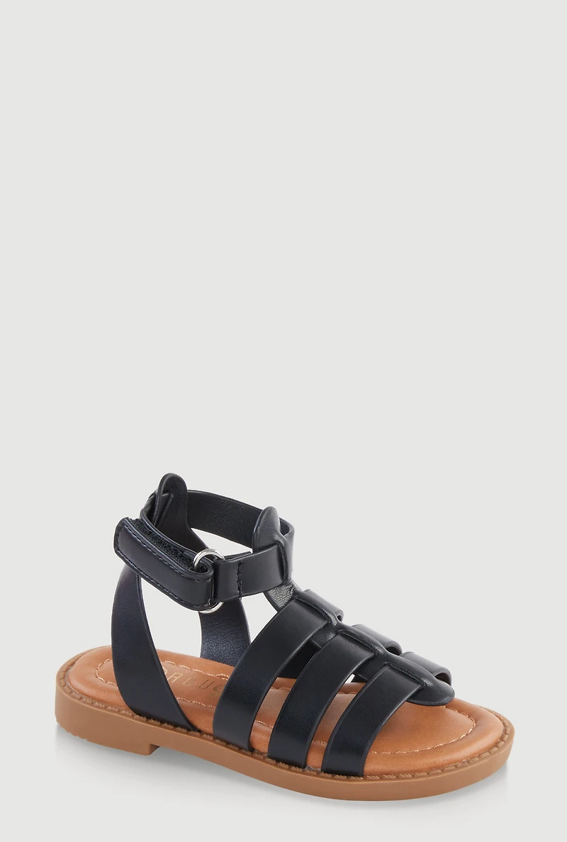 Toddler Girls Velcro Strap Fisherman Sandals