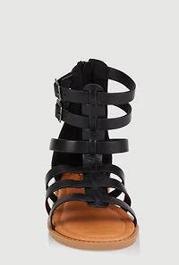 Womens Girls Buckle Strap Gladiator Sandals,