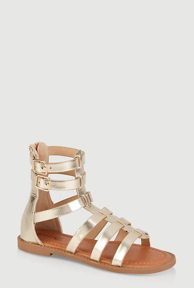 Girls Buckle Strap Gladiator Sandals