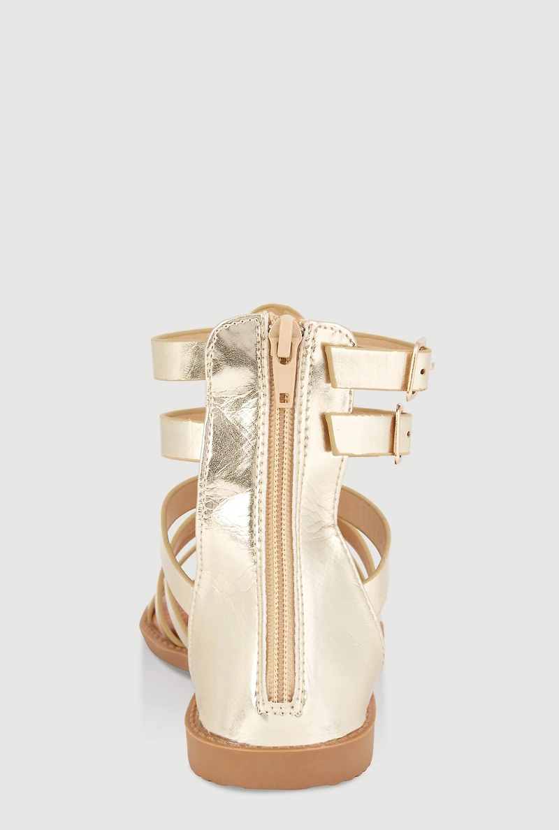 Girls Buckle Strap Gladiator Sandals