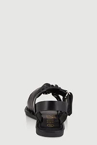 Toddler Girls Ruched Band Ankle Strap Sandals