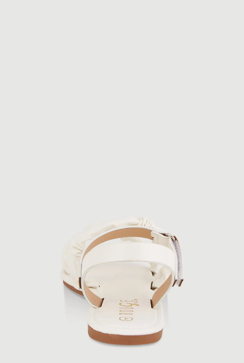 Girls Double Scrunchie Band Sandals