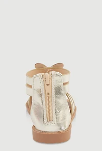 Womens Toddler Girls Butterfly Gladiator Sandals, 7