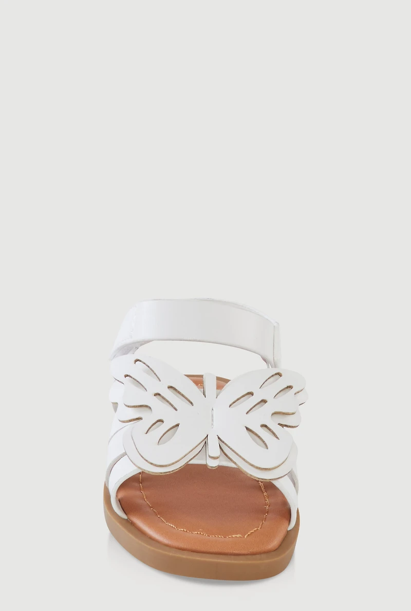 Toddler Girls Butterfly Velcro Strap Sandals