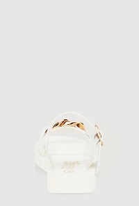 Toddler Girls Chain Detail Ankle Strap Sandals