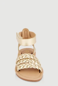 Toddler Girls Braided Band Ankle Strap Sandals