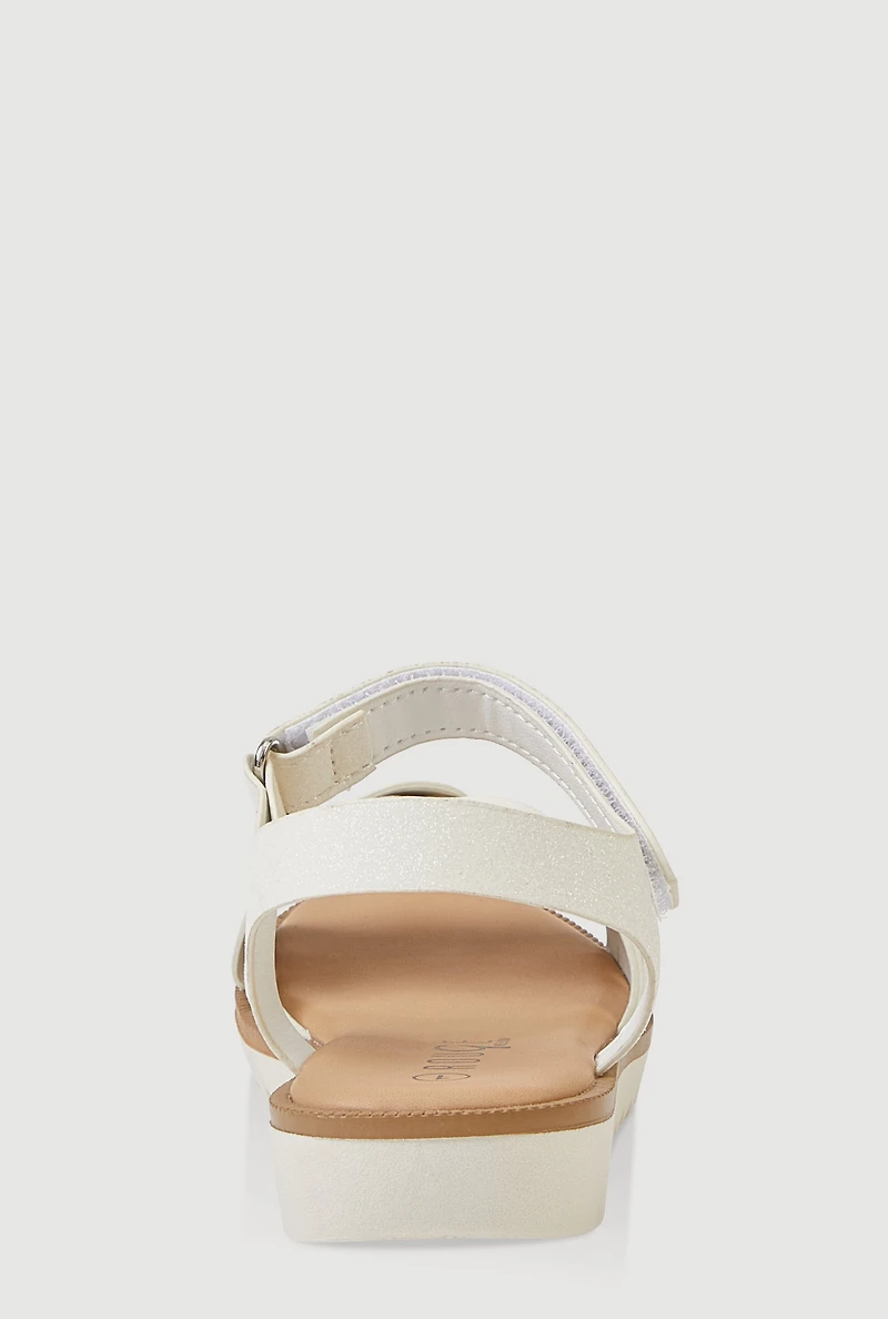 Girls Braided Ankle Strap Sandals