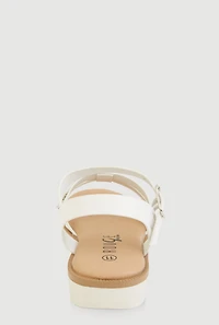 Girls Rhinestone Detail Strappy Sandals