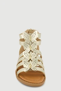 Toddler Girls Butterfly Strap Zip Back Gladiator Sandals