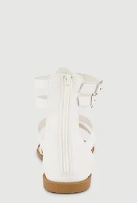 Girls Zip Back Gladiator Sandals