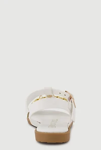 Toddler Girls Charm Chain Detail Buckle Strap Sandals