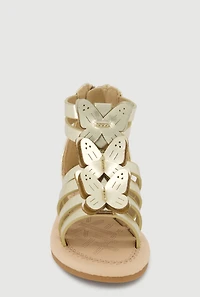 Toddler Girls Studded Butterfly Detail Gladiator Sandals