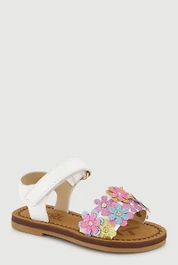 Toddler Girls Floral Band Ankle Strap Sandals