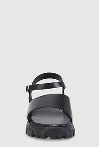 Girls Single Band Ankle Strap Platform Sandals