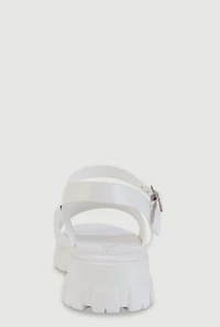 Girls Single Band Ankle Strap Platform Sandals