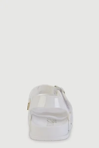 Toddler Girls Patent Faux Leather Velcro Strap Sandals