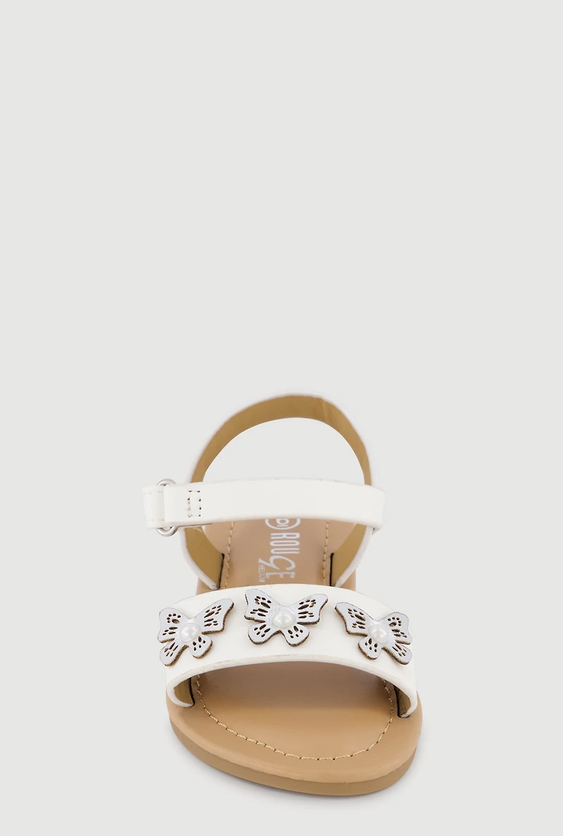 Toddler Girls Butterfly Band Ankle Strap Sandals