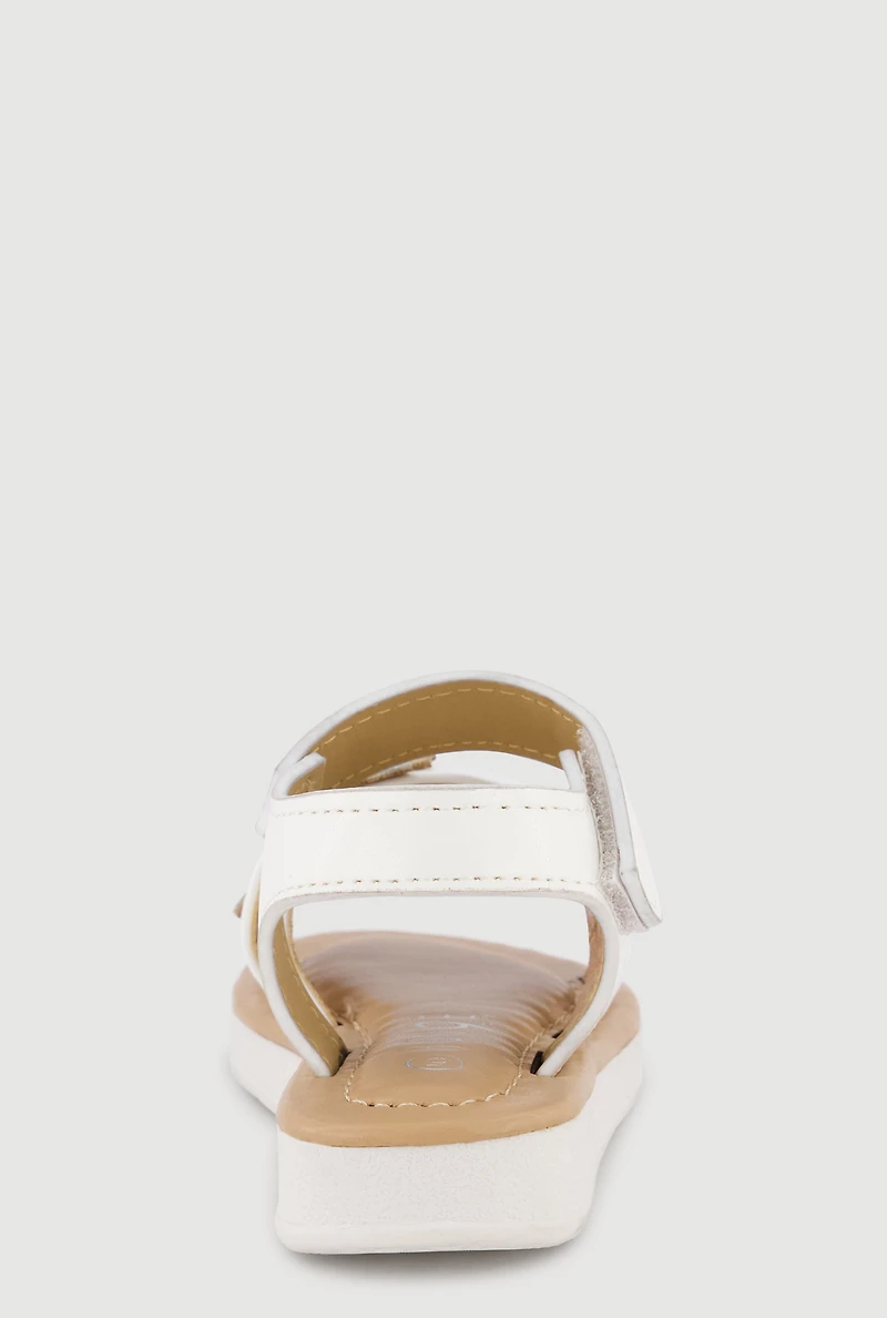 Toddler Girls Glitter Butterfly Velcro Strap Sandals