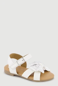 Toddler Girls Rhinestone Bow Band Sandals