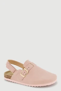 Girls Velcro Strap Slingback Clogs